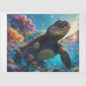 Zee Turtle Rainbow Zee Tissue Paper Tissuepapier (Voorkant)