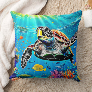 Zee Turtle Reef Life Kussen