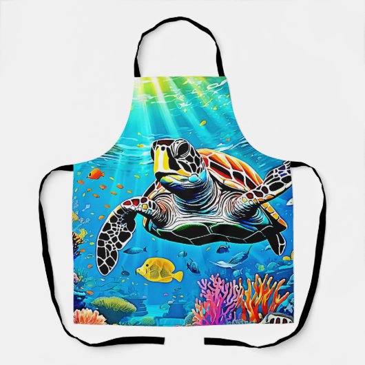 Zee Turtle Reef Life Schort (Voorkant)