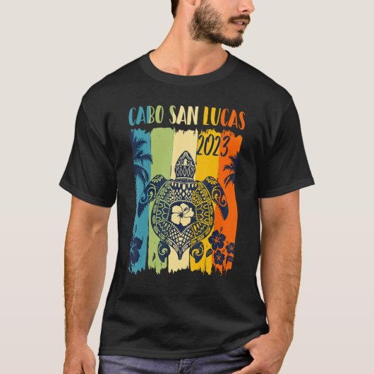 Zee Turtle Retro Cabo San Lucas Mexico Family Vaca T-shirt (Voorkant)