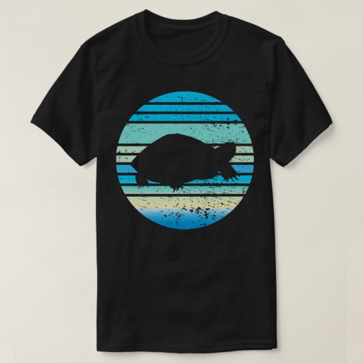 Zee Turtle Retro Grafisch T-shirt (Design voorkant)