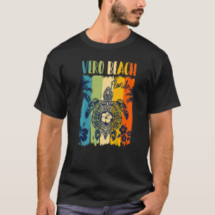 Zee Turtle Retro Vero Beach Florida Family Vacatio T-shirt