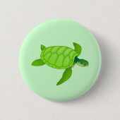 Zee Turtle Ronde Button 5,7 Cm (Voorkant)