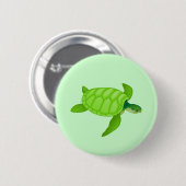 Zee Turtle Ronde Button 5,7 Cm (Voorkant /achterkant)