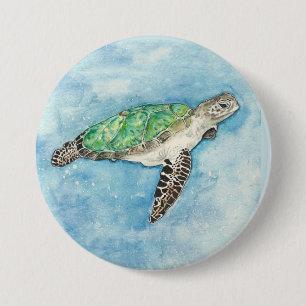 Zee Turtle Ronde Button 7,6 Cm