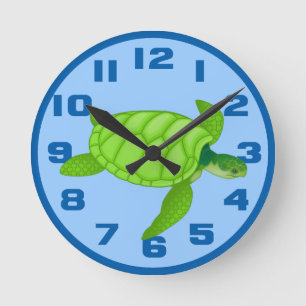 Zee Turtle Ronde Klok