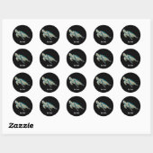 Zee Turtle Ronde Sticker (Vel)