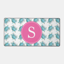 Zee Turtle Roze Monogram Dorm Decor Bureaumat