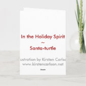 Zee Turtle Santa Feestdagen Kaart (Achterkant)