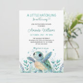 Zee Turtle Schattige Baby shower Kaart (Staand voorkant)