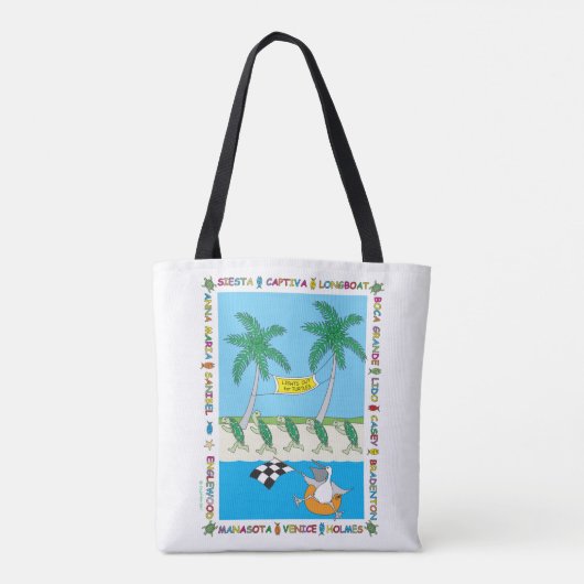 Zee Turtle Season Canvas tas (Achterkant)
