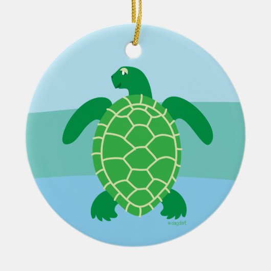 Zee Turtle Season Ornament (Voorkant)