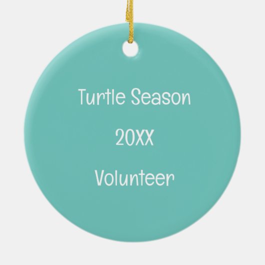 Zee Turtle Season Ornament (Achterkant)