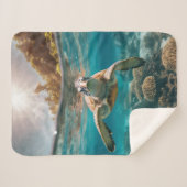 Zee Turtle Series Sherpa Deken (Voorkant (horizontaal))