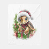 Zee Turtle Shirt Christmas Santa Hat Fleece Deken (Voorkant)