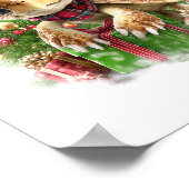 Zee Turtle Shirt Christmas Santa Hat Poster (Hoek)