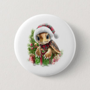 Zee Turtle Shirt Christmas Santa Hat Ronde Button 5,7 Cm