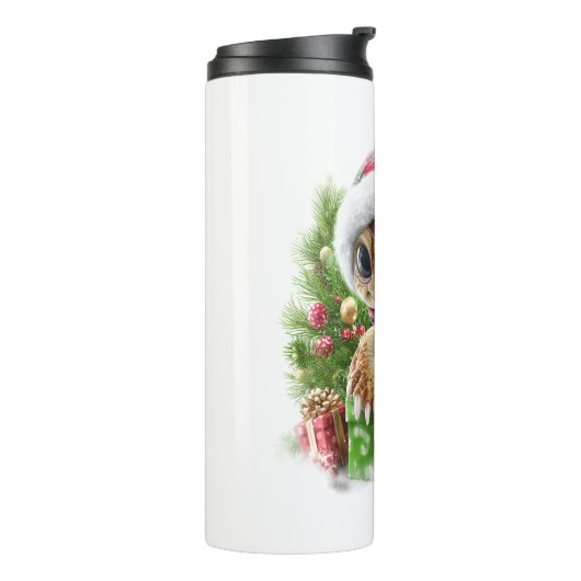 Zee Turtle Shirt Christmas Santa Hat Thermosbeker (Gedraaid links)