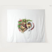 Zee Turtle Shirt Christmas Santa Hat Wandkleed (Voorkant (horizontaal))