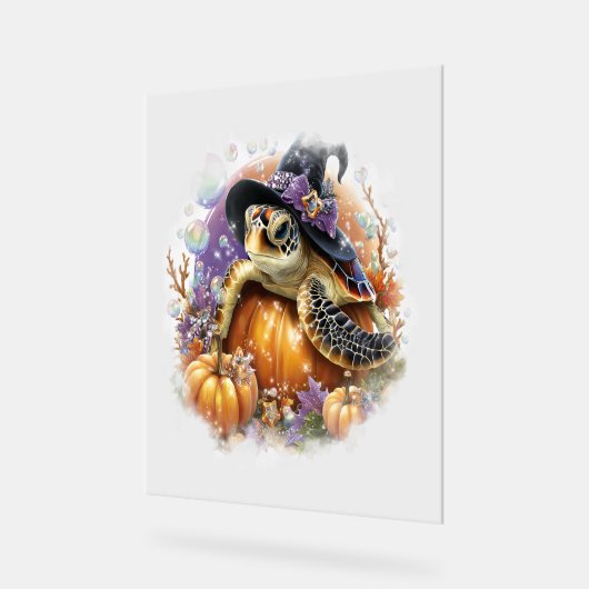 Zee Turtle Shirt Zee Halloween Acryl Bord (Hoek)