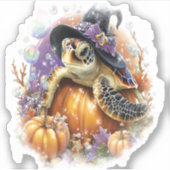Zee Turtle Shirt Zee Halloween Sticker (Voorkant)