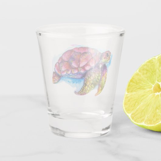 Zee Turtle Shot Glas (Achterkant)