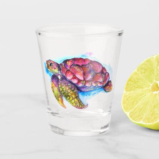 Zee Turtle Shot Glas (Voorkant)