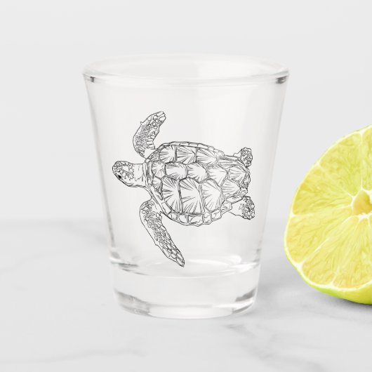 Zee Turtle Shot Glas (Voorkant)