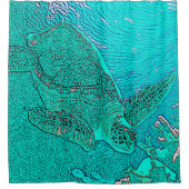 Zee Turtle Shower Curtain Douchegordijn (Voorkant)