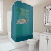 Zee Turtle Shower Curtain Douchegordijn (In situ)