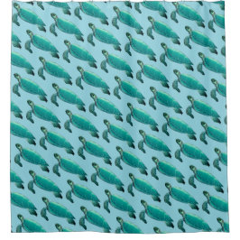 Zee Turtle Shower Curtain Douchegordijn