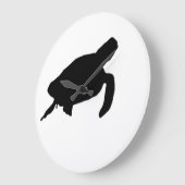 Zee Turtle Silhouette Grote Klok (Hoek)