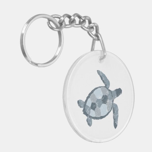 Zee Turtle Sleutelhanger (Voorkant Links)