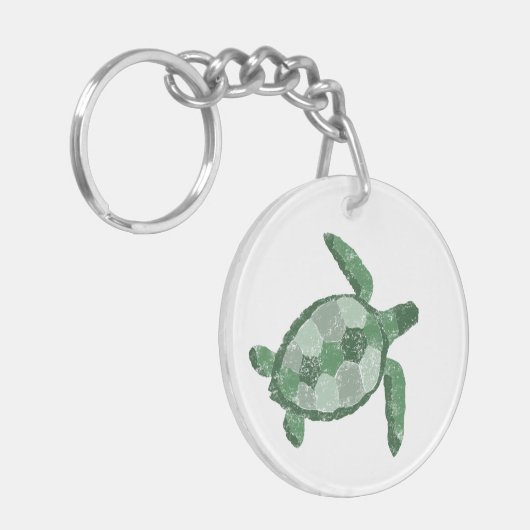 Zee Turtle Sleutelhanger (Voorkant Links)
