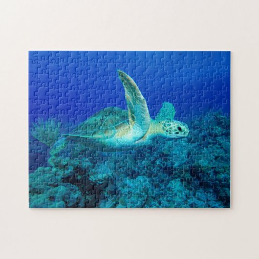 Zee Turtle Small Jigzaag Puzzle Legpuzzel (Horizontaal)