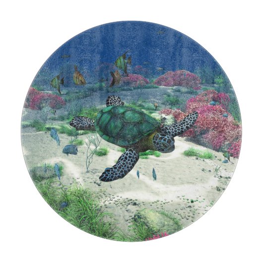 Zee Turtle Snijplank (Voorkant)