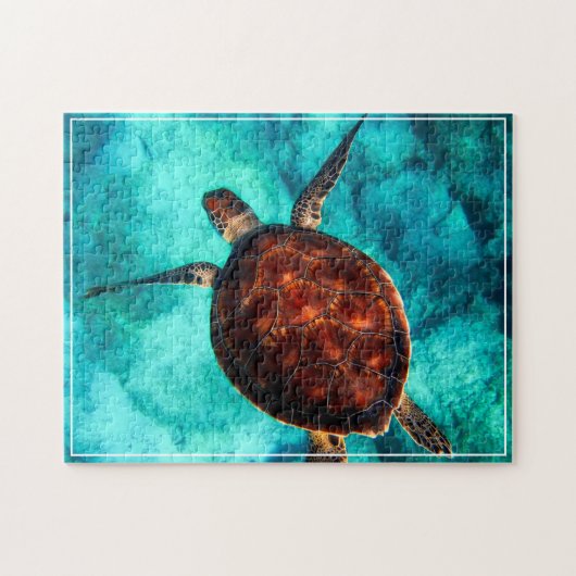 Zee Turtle spel puzzel (Horizontaal)