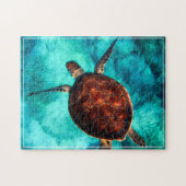 Zee Turtle spel puzzel Legpuzzel (Horizontaal)