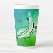 Zee Turtle Spirit Animal Originele kunst Latte Mok (Voorkant)
