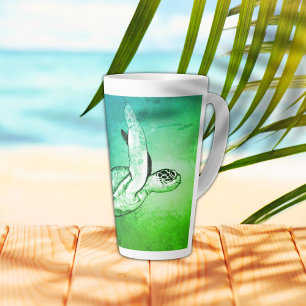 Zee Turtle Spirit Animal Originele kunst Latte Mok