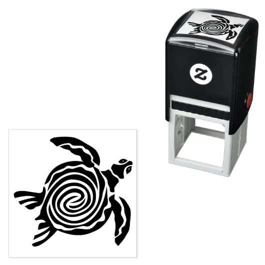 Zee Turtle Stamp Zelfinktende Stempel (In situ)