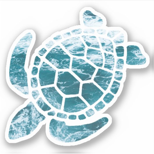 Zee Turtle Sticker (Voorkant)