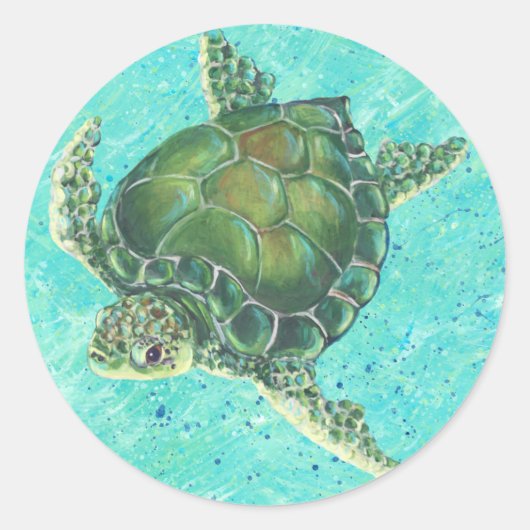 Zee Turtle Sticker (Voorkant)