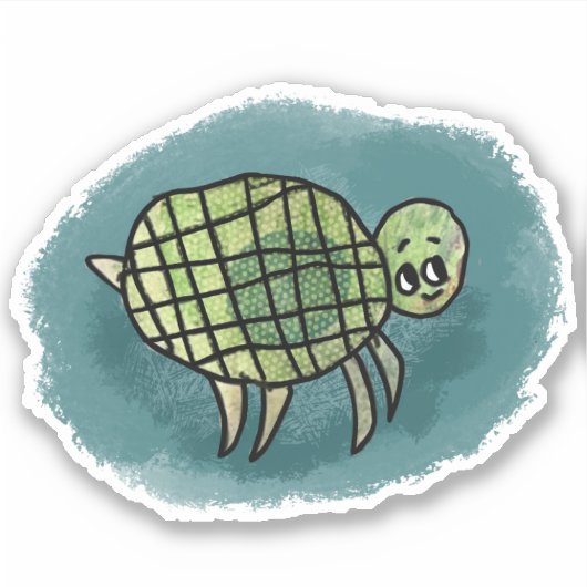 Zee Turtle Sticker (Voorkant)