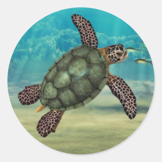 Zee Turtle Sticker (Voorkant)