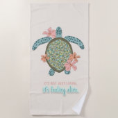 Zee Turtle Strandlaken (Voorkant)