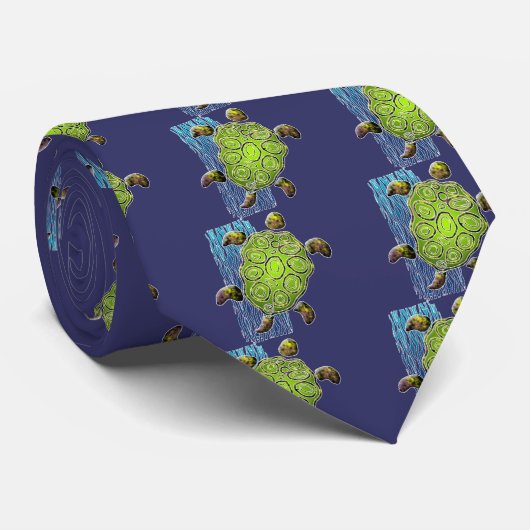Zee Turtle Stropdas (Opgerold)