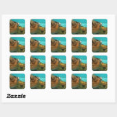 Zee Turtle Surprise Vierkante Sticker (Vel)