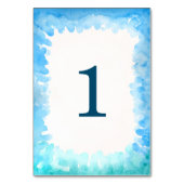 Zee Turtle Table Kaarten - Blue Green Waterverf (Voorkant)