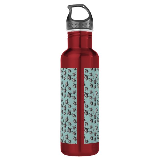 Zee Turtle Team Waterfles (Achterkant)